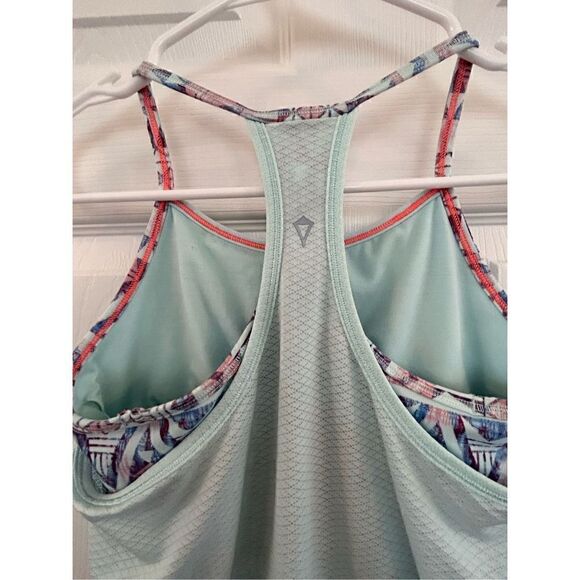Ivivva Mint green blue Aztec Double Dutch Tank Top size 10 EUC - Picture 3 of 10